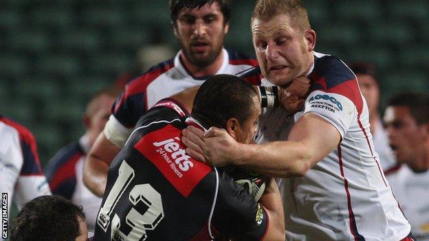 Mark Bright playing for New Zealand club Tasman Makos