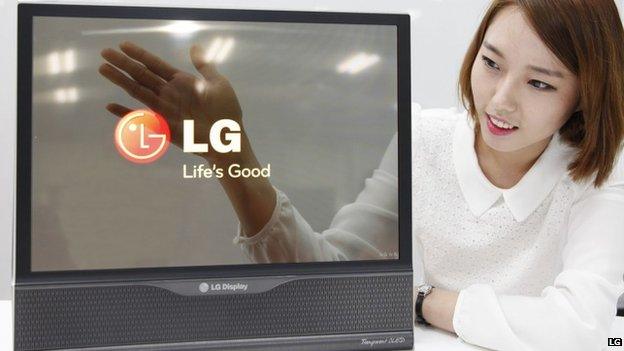 LG transparent display