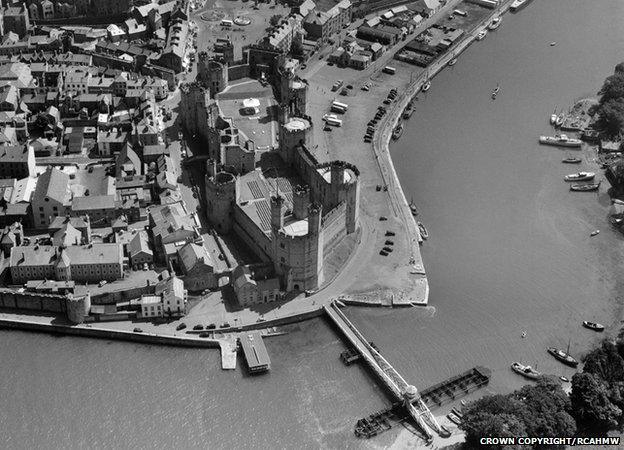 Caernarfon Castle in 1953