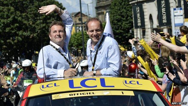 Gary Verity (left) and Christian Prudhomme