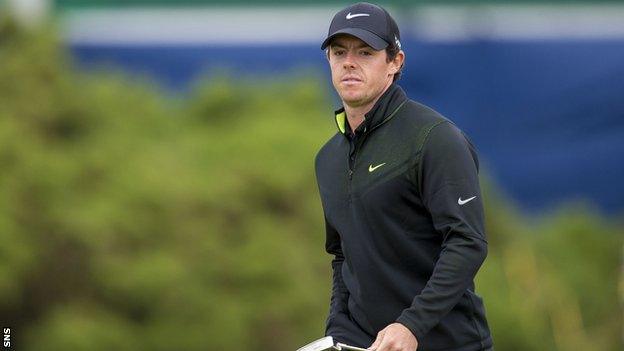 Rory McIlroy leads the Scottish Open after round one