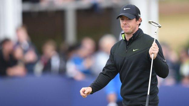 Rory McIlroy leads the Scottish Open after round one