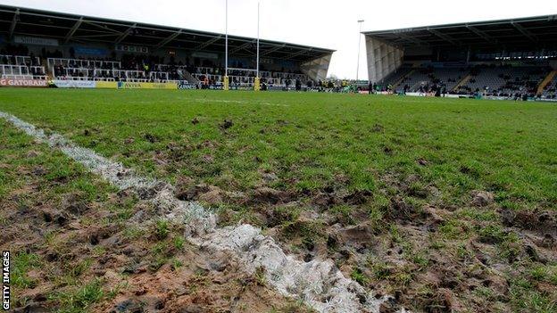 Newcastle Falcons' Kingston Park pitch