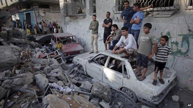 Air strike on Rafah, southern Gaza, on Friday 11 July