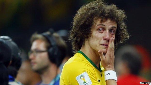 David Luiz crying