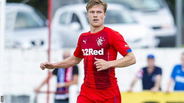 Marius Zaliukas played for Rangers in a recent pre-season friendly match against Brora Rangers