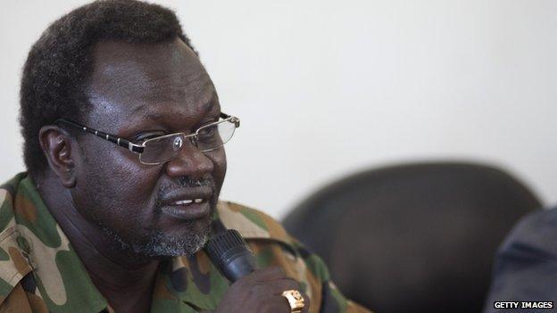 Former South Sudanese vice president Riek Machar