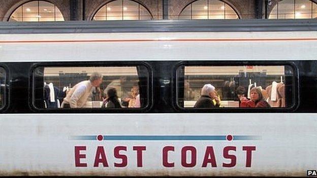 East Coast main line train