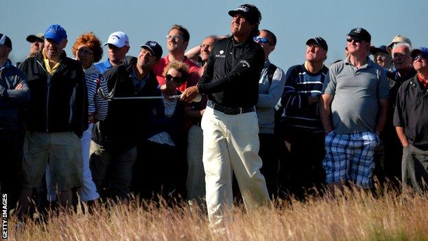 American Phile Mickelson is the defending champion at the Scottish Open