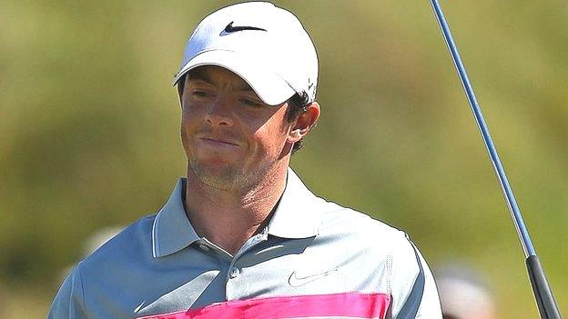 Rory McIlroy struggled in windy conditions on day two of the Scottish Open at Royal Aberdeen