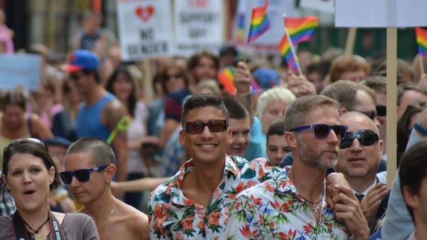 Gay rights protestors