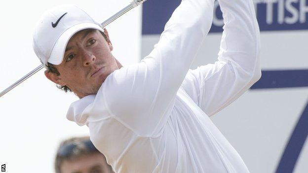 Rory McIlroy carded a 68 in the third round of the Scottish Open