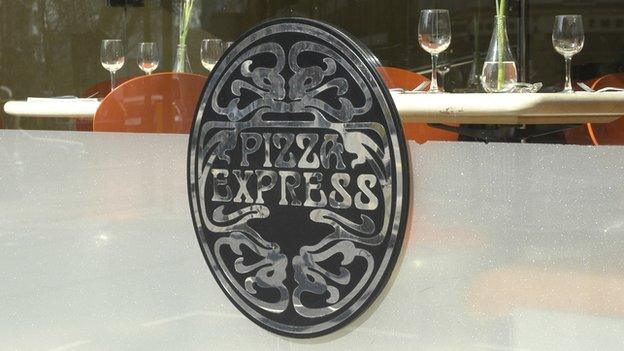 Pizza Express restaurant window