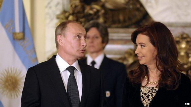 Vladimir Putin and Christina Fernandez - 12 July