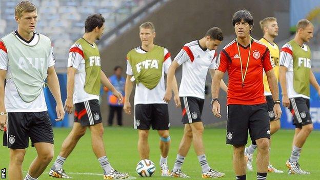 Joachim Low and Germany players