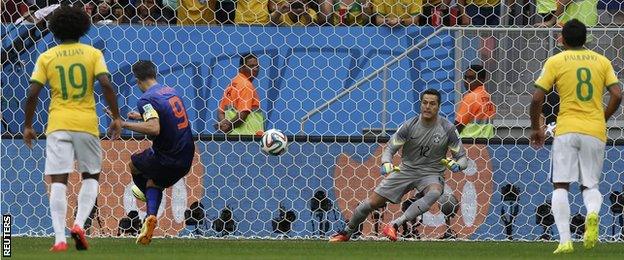 The goals Brazil conceded against the Netherlands takes the total they have conceded at this tournament to 14 goals - the most they have let in at a single World Cup