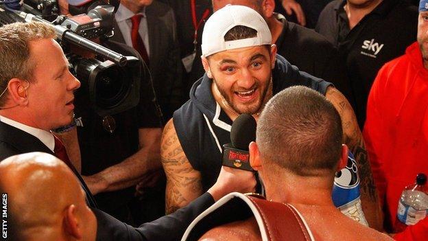 Nathan Cleverly and Tony Bellew exchange opinions