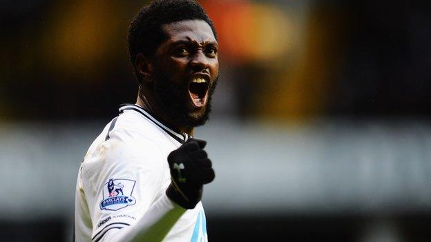 Emmanuel Adebayor of Tottenham