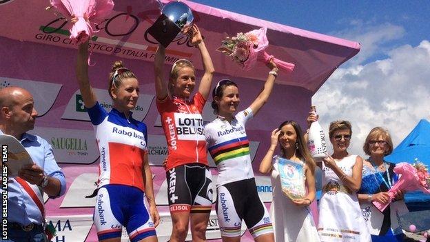 Pooley wins the final stage of the Giro Rosa and the mountain classification