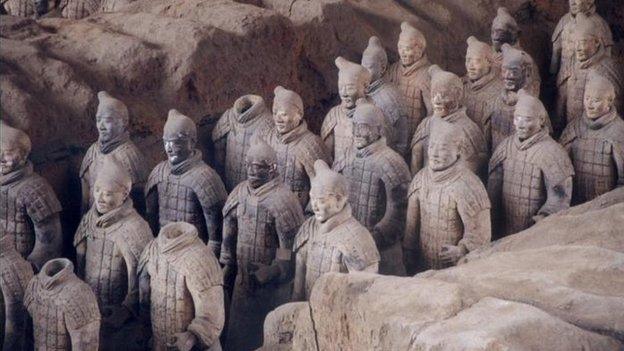 Terracotta warriors, discovered in Shangshi province, China