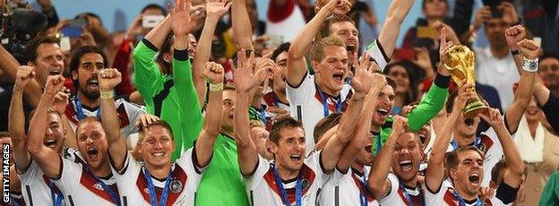 Germany lift the World Cup after Sunday's final