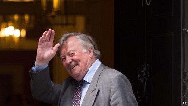 Ken Clarke entering No 10 Downing Street