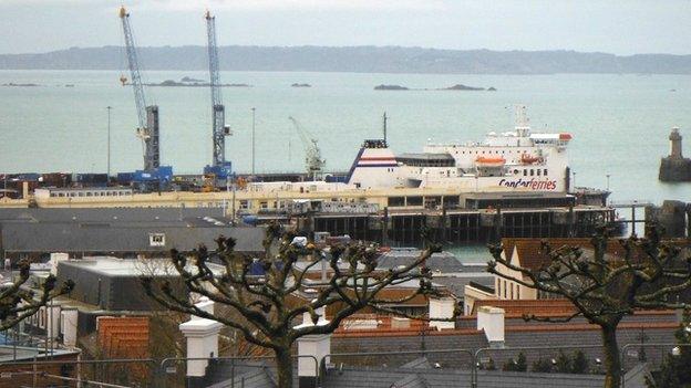 Condor Ferry in St Peter Port Harbour