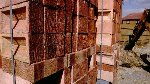 Bricks on a building site