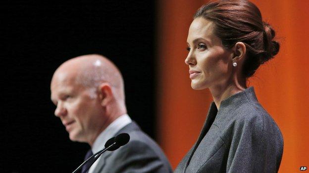 William Hague with Angelina Jolie