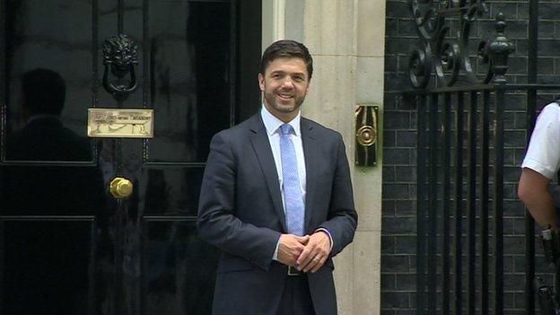 Stephen Crabb outside Downing Street