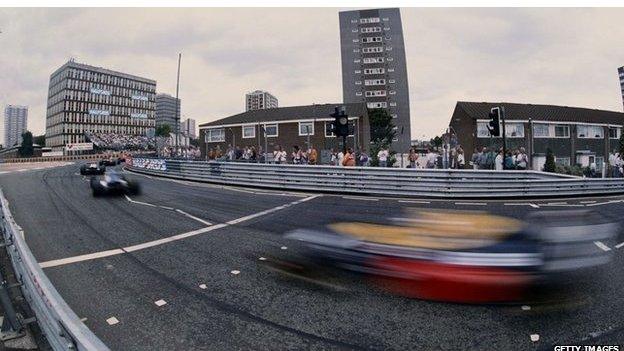 The FIA International F3000 Championship Halfords Birmingham Superprix race on 27th August 1990