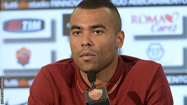 Roma defender Ashley Cole