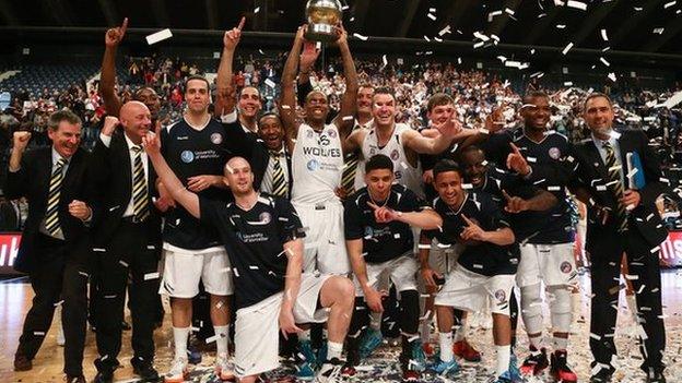 Worcester Wolves celebrate victory