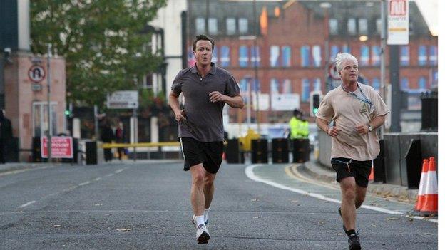 David Cameron (left) and Desmond Swayne (right)