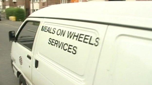 Meals on wheels service vehicle