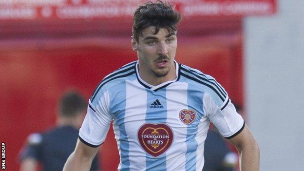 Callum Paterson made his league debut for Hearts as a 17-year-old in August 2012