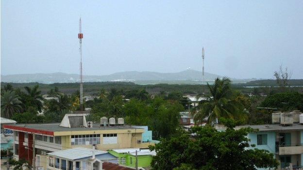 View of the US naval base from Caimanera