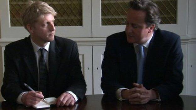 Jo Johnson and David Cameron