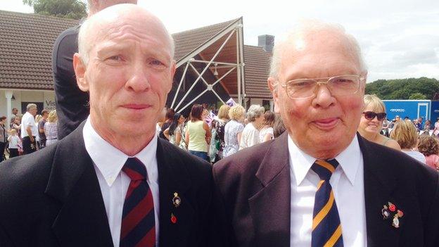 Former soldiers from Coventry John Thorpe (left) and Terry Wells