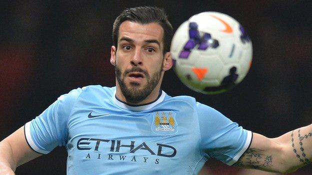 Manchester City striker Alvaro Negredo