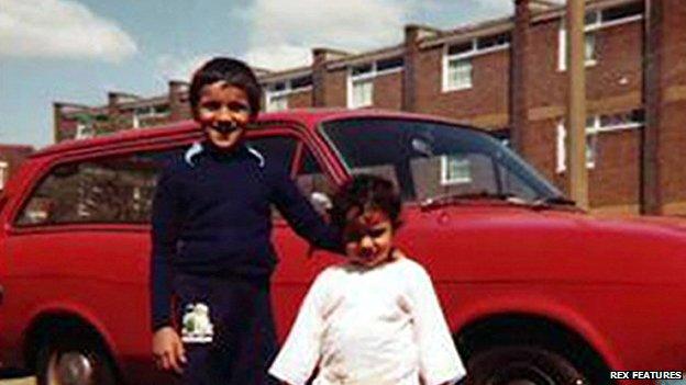 Babar Ahmad aged six, with his younger sister