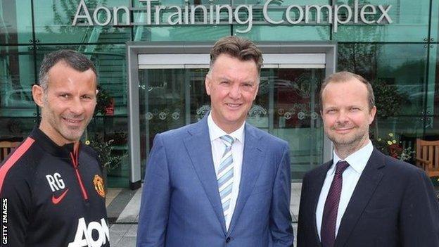 Louis van Gaal, Ryan Giggs and Ed Woodward