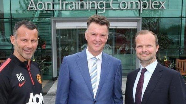 Louis van Gaal, Ryan Giggs and Ed Woodward