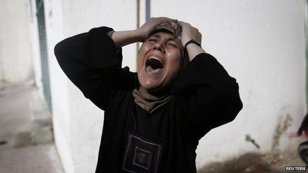 The mother of one of the four Palestinian children killed in Gaza City on 16 July 2014