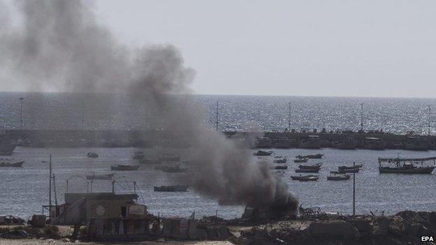 Israeli bombardment of Gaza City port, 16 July