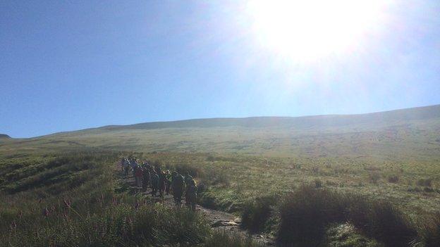 Group leaving Storey Arms