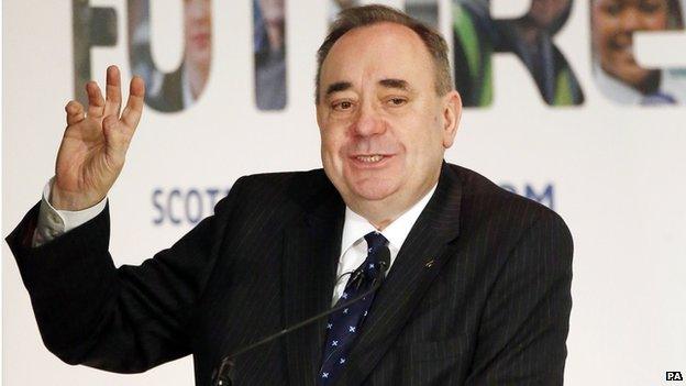 Scotland's first minster Alex Salmond