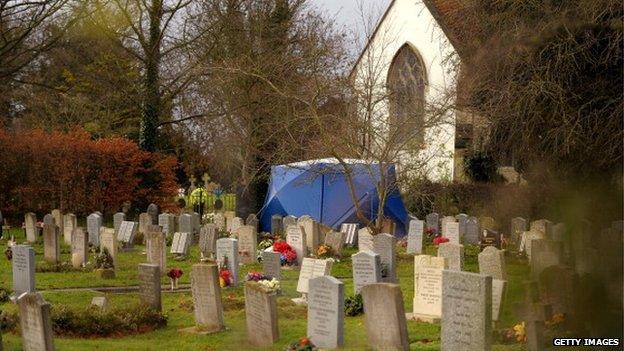 Graveyard burial site