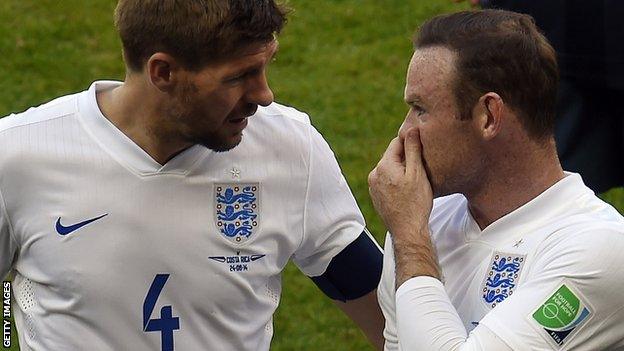 Steven Gerrard and Wayne Rooney