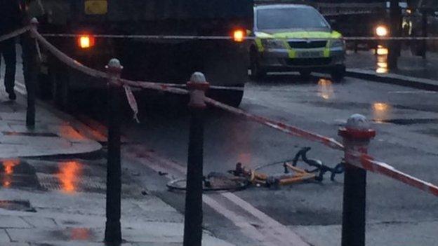 Paramedic photo of aftermath of cycling accident in London